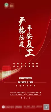 仙图网-地产复工售楼部开放海报