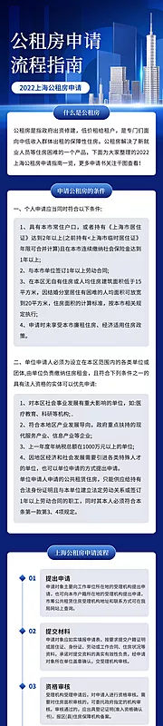 仙图网-公租房申请指南长图海报