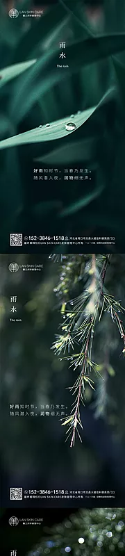 仙图网-雨水节气系列海报