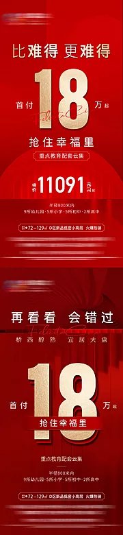 仙图网-地产首付18万低首付大字报海报