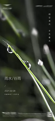 仙图网-房地产二十四节气雨水谷雨海报