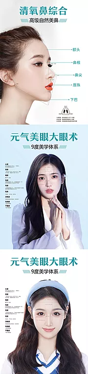 仙图网-医美鼻子眼睛美学海报