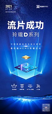 素材乐-芯片流片科技半导体MEMS传感器海报