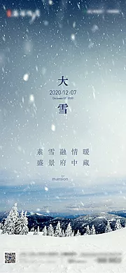 仙图网-大雪节气海报