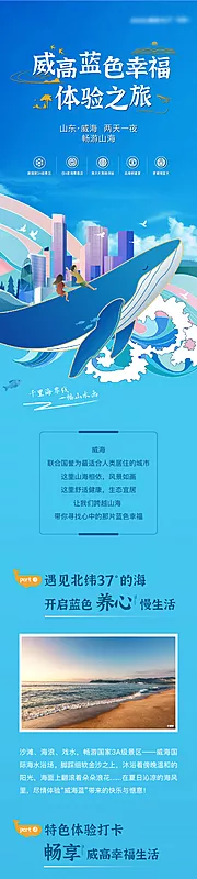 仙图网-地产品牌旅游海洋流程攻略记录长图