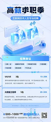 仙图网-互联网科技c4d招聘海报