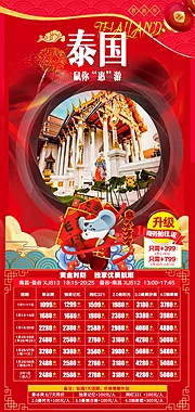 仙图网-新春鼠年泰国旅游移动端海报