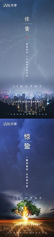 素材乐-地产惊蛰海报