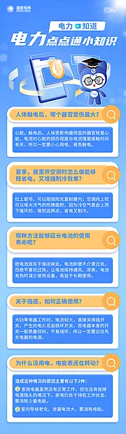 仙图网-创意电力知识科普长图海报