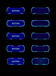 仙图网-科技感机械边框几何图案UI控件按钮按键素材UI控件（全部矢量 包含sketch+AI+EPS+PNG格式）