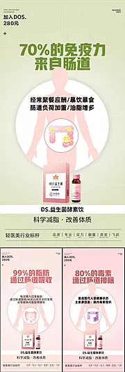 仙图网-益生菌酵素果冻减脂瘦身大餐微商圈图海报