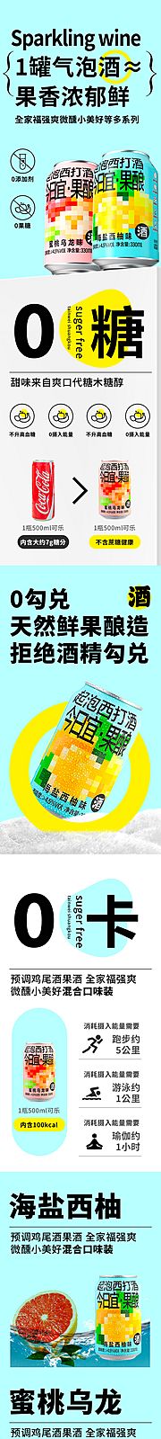 素材乐-气泡水苏打水饮料详情页