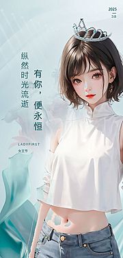 素材乐-医美女王节早安