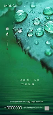 仙图网-雨水节气海报