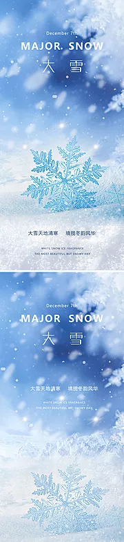 仙图网-地产美业大雪节气海报