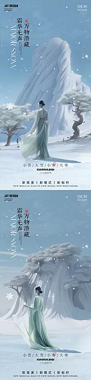 仙图网-大雪大寒小寒节气海报