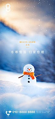 仙图网-产项目大雪节气暖心海报