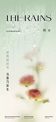 仙图网-雨水节气海报