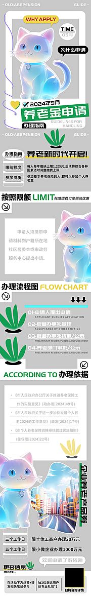 仙图网-养老金申请办理指南长图