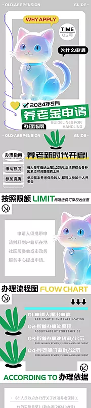 仙图网-养老金申请办理指南长图