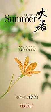 仙图网-地产美业大暑节气海报