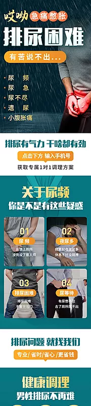 仙图网-前列腺炎排尿困难专题页落地页长图