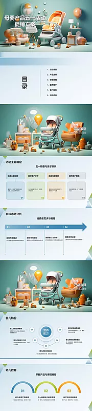 仙图网-母婴产品五一活动促销方案PPT