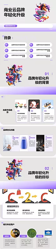 仙图网-商业云品牌年轻化升级PPT