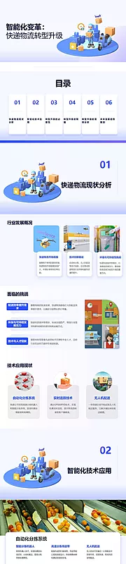 仙图网-智能化变革快递物流转型升级PPT