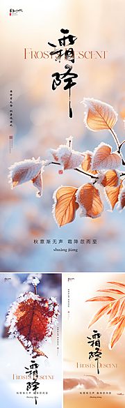 仙图网-地产霜降节气海报